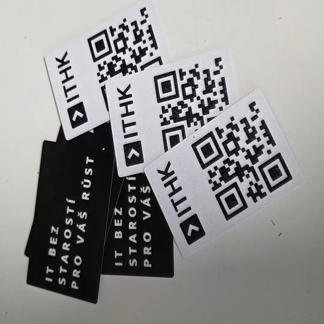 Firemní vizitky vytvořené pomocí 3D tisku